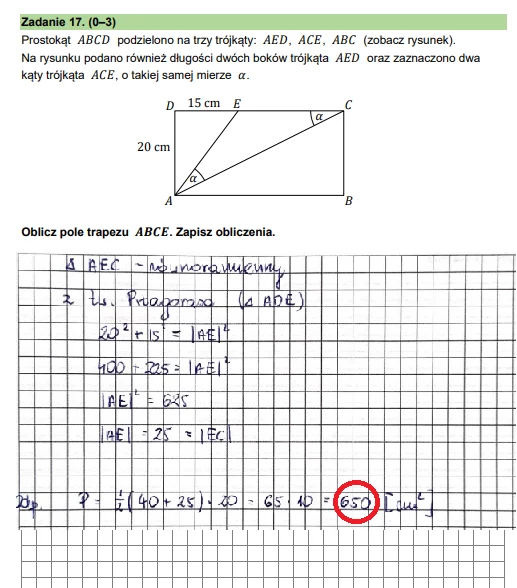 Egzamin ósmoklasisty 2024: Matematyka. Arkusz CKE i odpowiedzi - strona 17