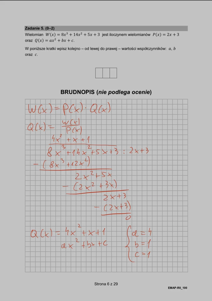 Matura 2024. Matematyka - rozszerzenie, formuła 2015. Arkusz CKE i odpowiedzi - strona 6