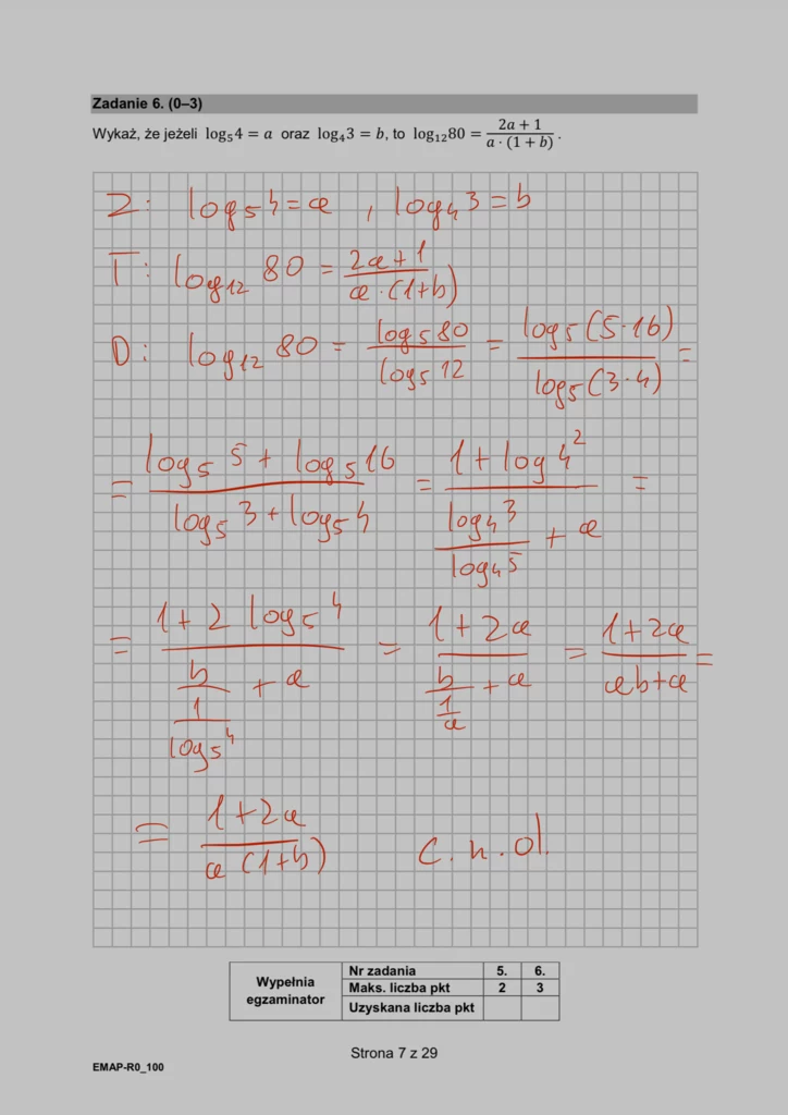 Matura 2024. Matematyka - rozszerzenie, formuła 2015. Arkusz CKE i odpowiedzi - strona 7