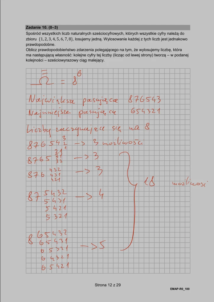 Matura 2024. Matematyka - rozszerzenie, formuła 2015. Arkusz CKE i odpowiedzi - strona 12