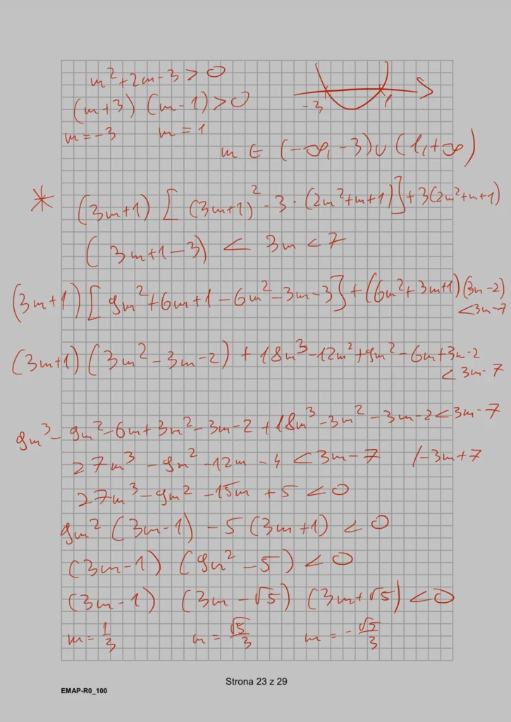 Matura 2024. Matematyka - rozszerzenie, formuła 2015. Arkusz CKE i odpowiedzi - strona 23