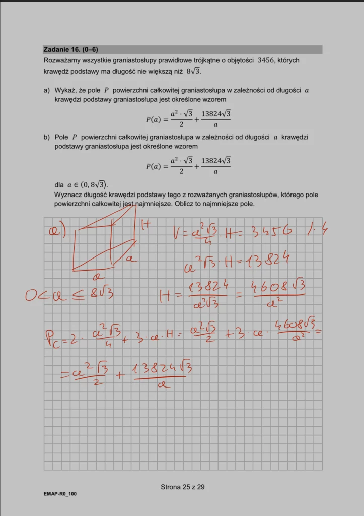 Matura 2024. Matematyka - rozszerzenie, formuła 2015. Arkusz CKE i odpowiedzi - strona 25