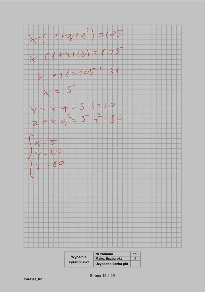 Matura 2024. Matematyka - rozszerzenie, formuła 2015. Arkusz CKE i odpowiedzi - strona 15