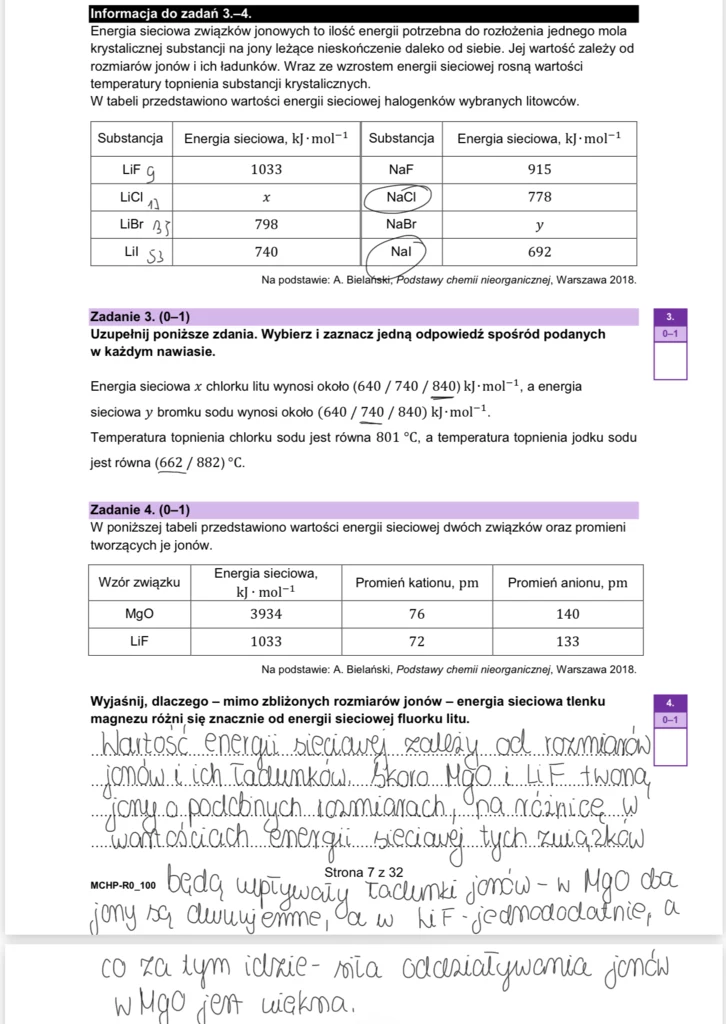 Matura 2024. Chemia - rozszerzenie. Arkusz CKE i odpowiedzi - strona 7