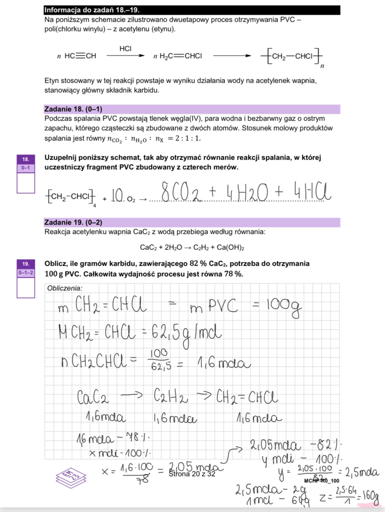 Matura 2024. Chemia - rozszerzenie. Arkusz CKE i odpowiedzi - strona 20