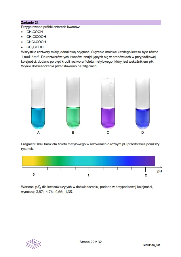 Matura 2024. Chemia - rozszerzenie. Arkusz CKE i odpowiedzi - strona 22