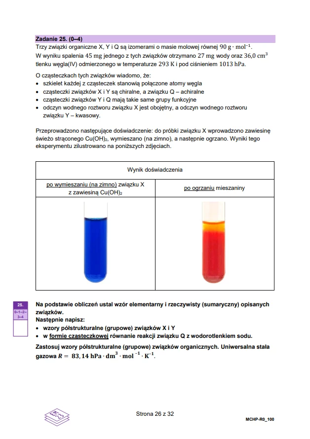 Matura 2024. Chemia - rozszerzenie. Arkusz CKE i odpowiedzi - strona 26