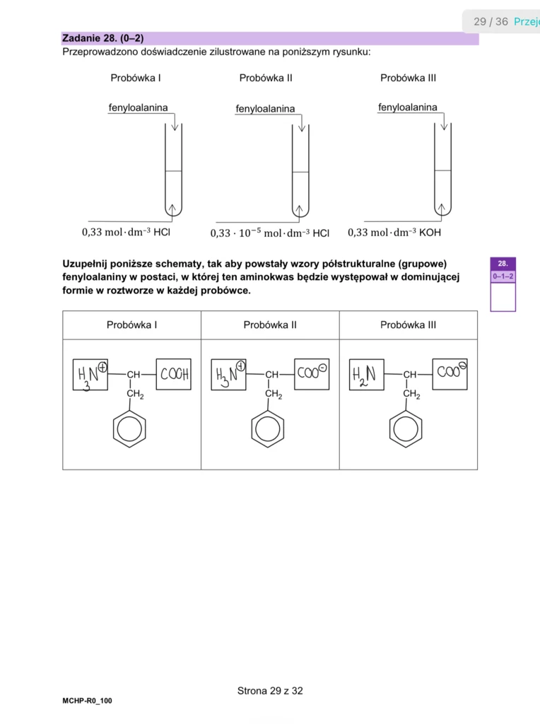 Matura 2024. Chemia - rozszerzenie. Arkusz CKE i odpowiedzi - strona 29