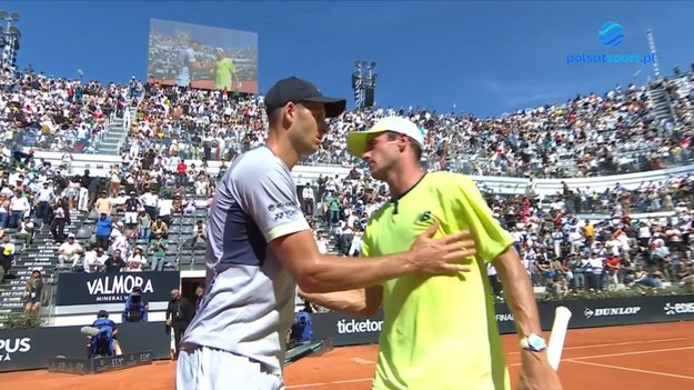 Hubert Hurkacz odpadł w ćwierćfinale ATP Masters 1000 w Rzymie. Zobacz skrót meczu.