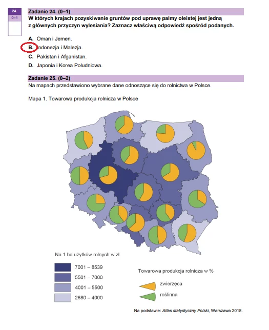 Matura 2024: Geografia, poziom rozszerzony. Arkusz CKE i rozwiązania - strona 28