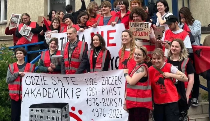 Strajk okupacyjny w Krakowie. Studenci bronią akademika