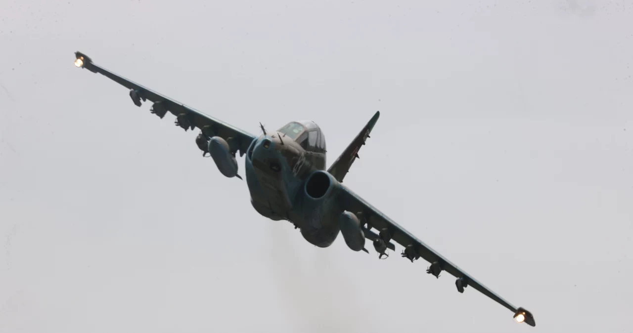 Ukraińcy zniszczyli czwarty rosyjski szturmowiec Su-25 w tym miesiącu