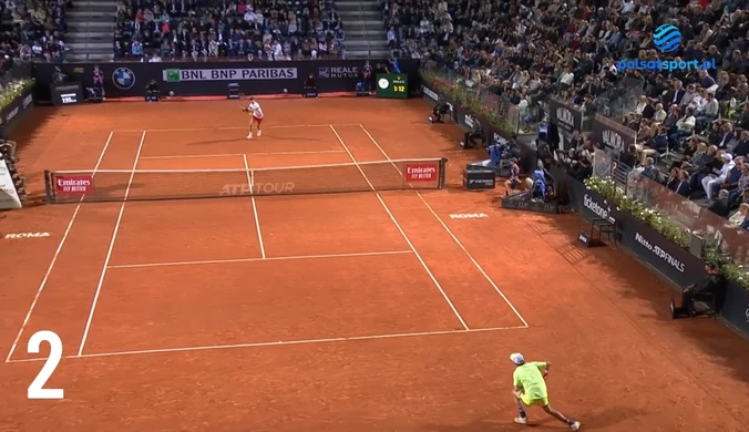 TENIS - TOP 5 ATP w Rzymie. WIDEO