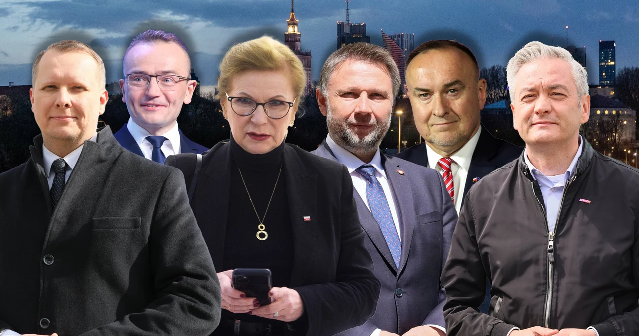 "Jedynki" w Warszawie: Krystian Kamiński, Marek Woch, Małgorzata Gosiewska, Marcin Kierwiński, Michał Kobosko, Robert Biedroń. Brakuje kandydata Polexitu - jego zdjęcia nie są dostępne w sieci