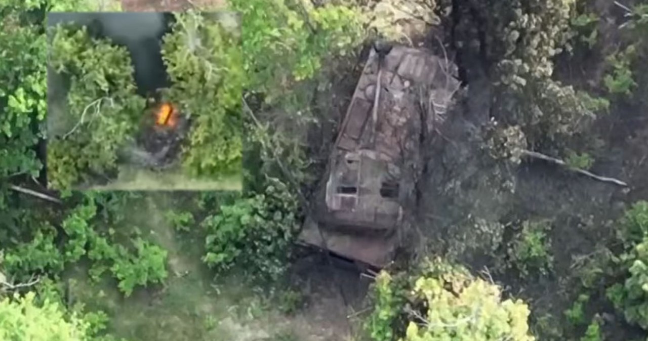 Ukraińscy operatorzy dronów z połączonej grupy taktycznej "Adam" i jednostki rozpoznania powietrznego "Anioły" podzielili się w mediach społecznościowych nagraniem z udanego polowania na rzadką rosyjską artylerię samobieżną 2S34 Chosta.