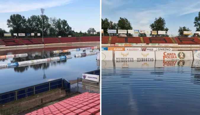 Stadion zniknął pod wodą, pracownicy uwięzieni w budynku. „Czegoś takiego jeszcze nie widziałem”