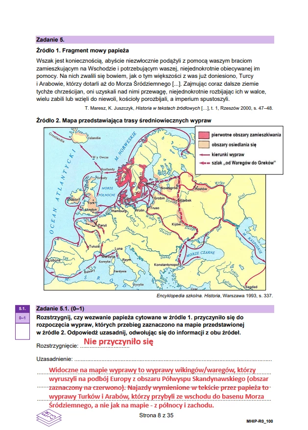 Matura 2024. Historia rozszerzona. Arkusz CKE i odpowiedzi - strona 8