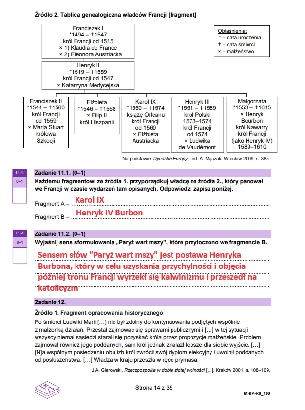 Matura 2024. Historia rozszerzona. Arkusz CKE i odpowiedzi - strona 14