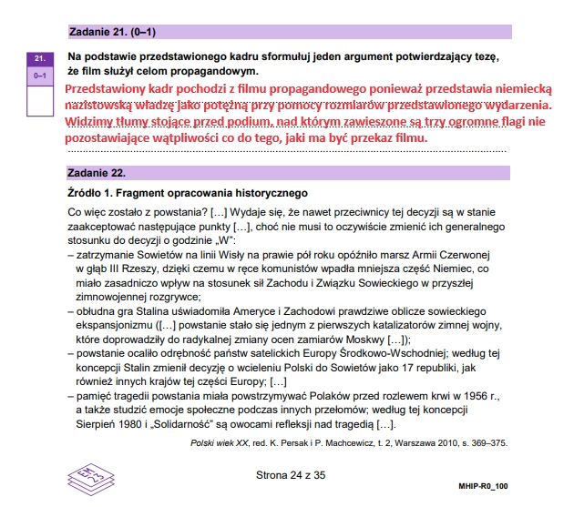 Matura 2024. Historia rozszerzona. Arkusz CKE i odpowiedzi - strona 24