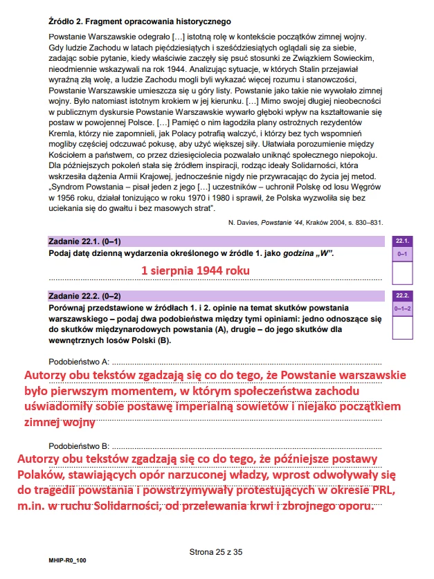 Matura 2024. Historia rozszerzona. Arkusz CKE i odpowiedzi - strona 25