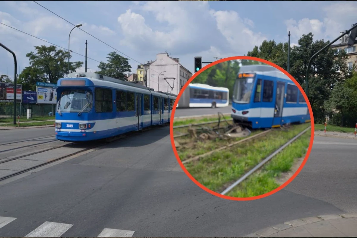 Na al. Solidarności w krakowskiej Nowej Hucie wykoleił się tramwaj. Pasażerowie borykają się ze sporymi utrudnieniami.