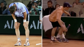 Sceny w Roland Garros. Znany tenisista boleśnie "znokautowany" na korcie