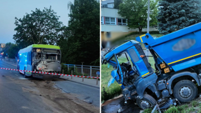 Wywrotka staranowała autobus i osobówki. Jest śledztwo ws. wypadku w Olsztynie