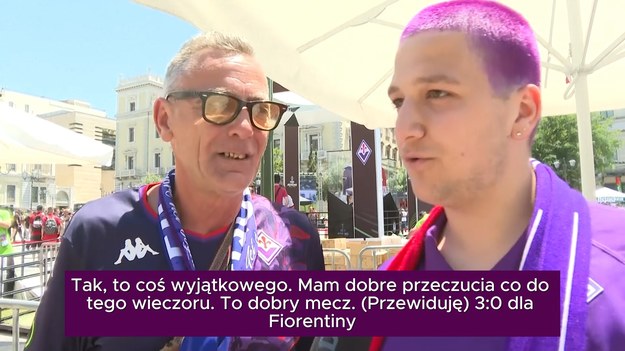 Kibice Olympiakosu i Fiorentiny są dobrej myśli  przed finałem Ligi Konferencji. 