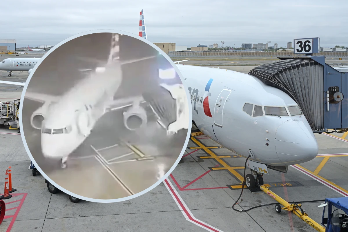 Silny wiatr przesunął samolot linii American Airlines na lotnisku Dallas-Fort Worth w Teksasie. W mediach społecznościowych pojawiło się niesamowite nagranie.