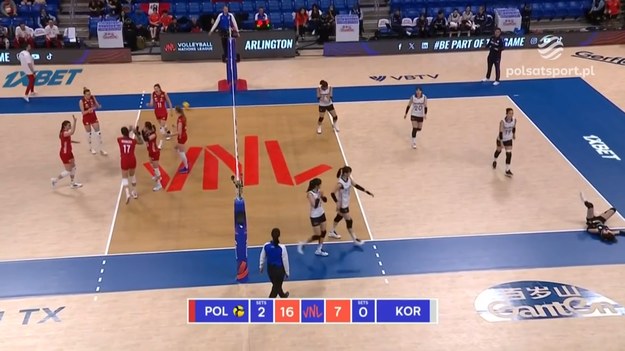 Polska – Korea Południowa 3:0 (25:20, 25:20, 25:10). Liga Narodów - siatkówka. Malwina Smarzek - 14 punktów.

