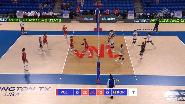 Polska – Korea Południowa 3:0 (25:20, 25:20, 25:10). Liga Narodów - siatkówka.

