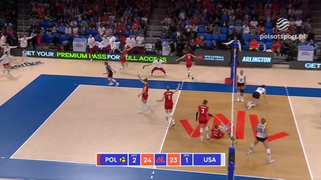 Polska – USA 3:1 (29:27, 25:22, 20:25, 25:23). Liga Narodów - siatkówka.

