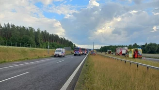 Tragedia na S7. Dwie osoby nie żyją, lądował śmigłowiec LPR