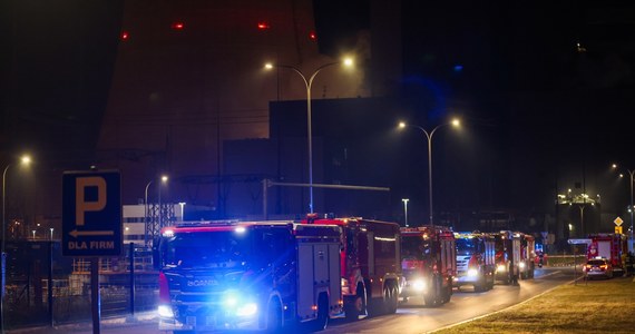 Fireplace on the Jaworzno energy plant.  Police concerning the causes