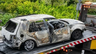 Eksplozja auta w Zielonej Górze. Wewnątrz kanistry z paliwem