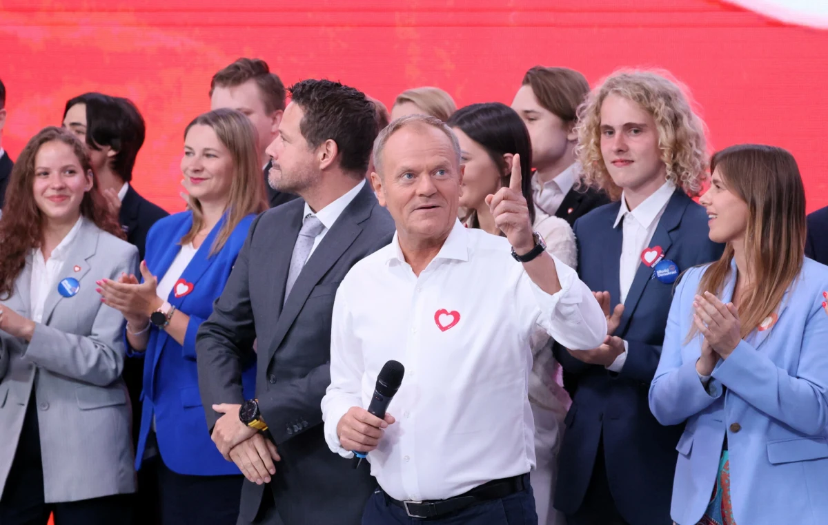 Koalicja Obywatelska wygrała wybory do europarlamentu. Według danych sondażowych exit poll Ipsos partia Donalda Tuska zdobyła 38,2 proc. głosów. Radości ze zwycięstwa nie krył sam premier.