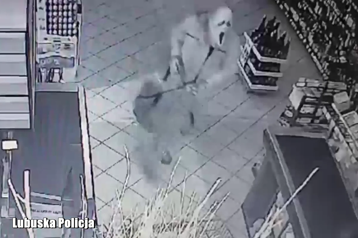Dwaj 20-latkowie, uzbrojeni w siekierę, włamali się do sklepu w Strzelcach Krajeńskich. Jeden z nich założył na głowę maskę z popularnego horroru, ale policjanci i tak go zidentyfikowali po obejrzeniu zapisu z kamer monitoringu.     