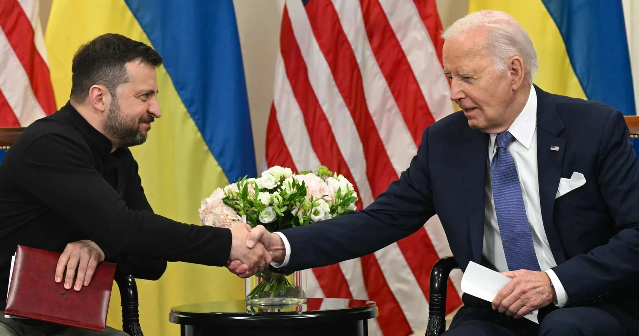 Wołodymyr Zełenski i Joe Biden