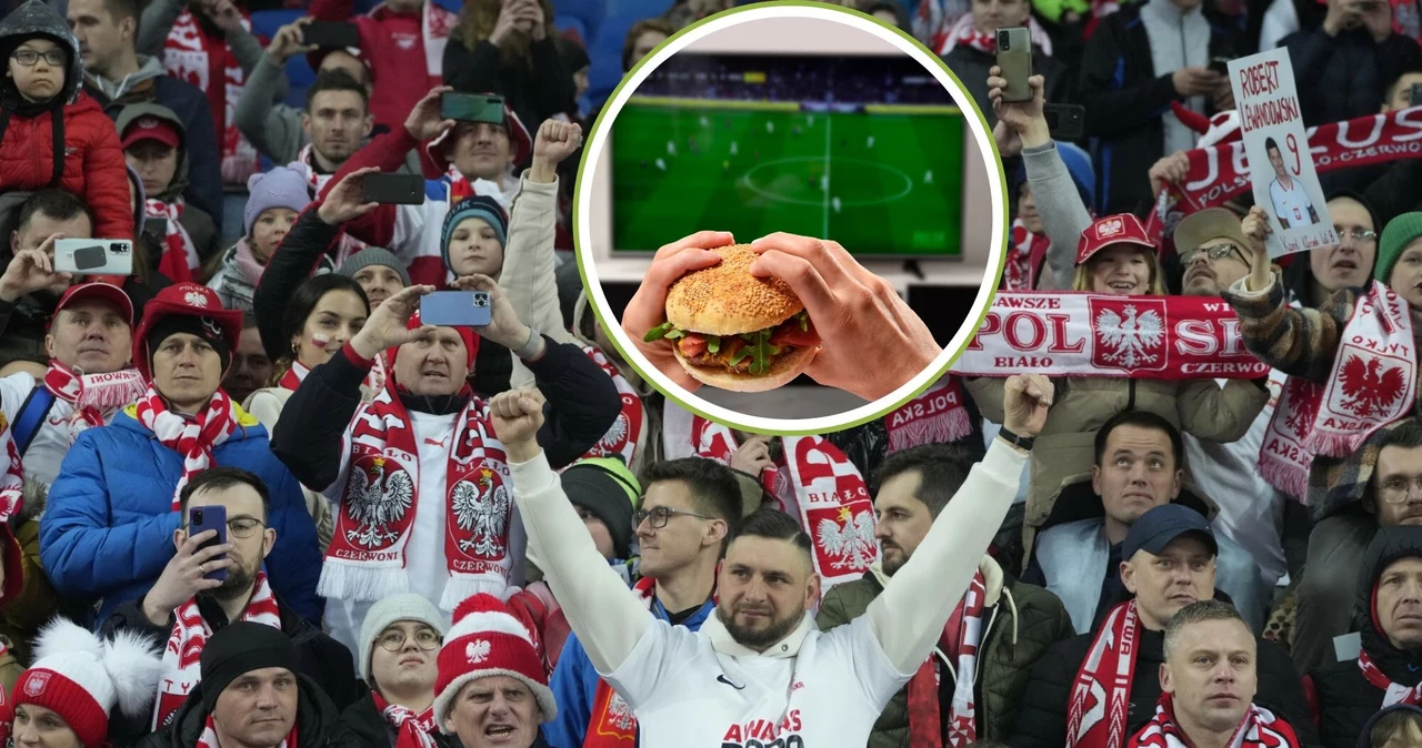 Polscy kibice i hamburger