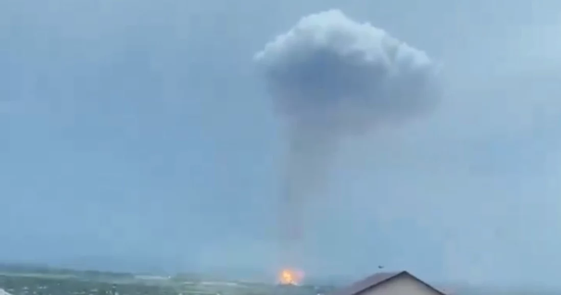 Wybuch w magazynie gazu w Rosji. Potężny słup dymu nad miastem
