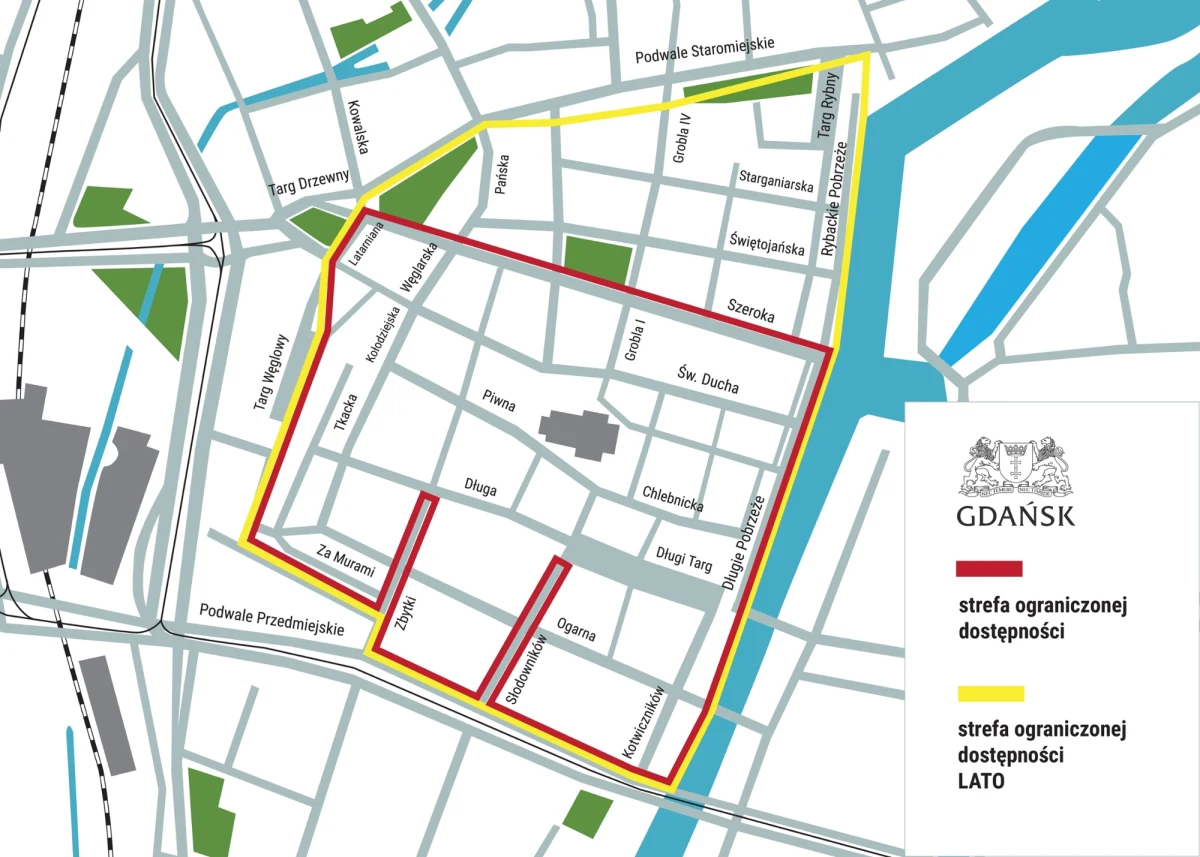 Od dziś (24 czerwca) do 1 września w Śródmieściu Gdańska obowiązywać będą tymczasowe zmiany w organizacji ruchu. Będą podobne do tych z lat poprzednich. W wakacje rozszerzone zostaną granice Strefy Ograniczonej Dostępności – informują urzędnicy. 