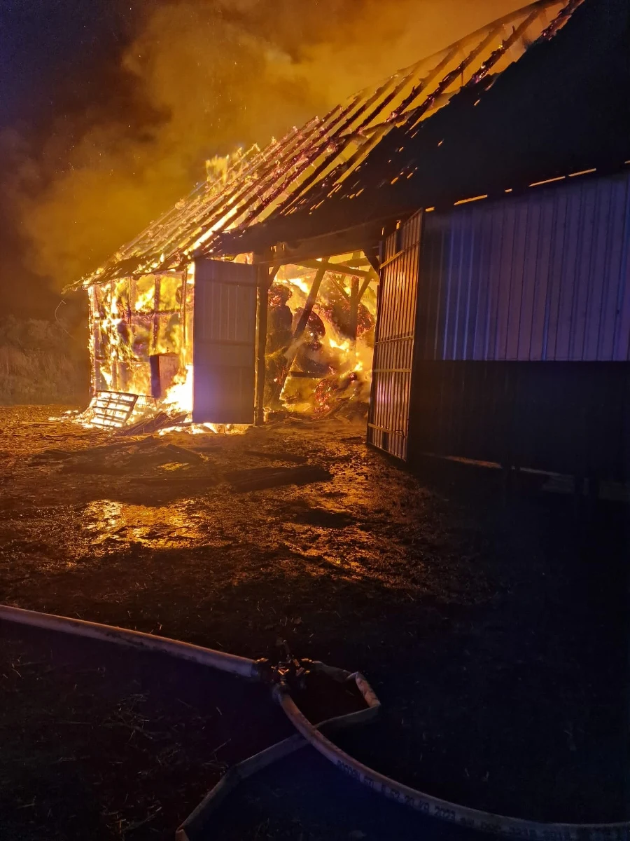 O poranku strażacy skończyli akcję gaśniczą stodoły w miejscowości Wielkie Walichnowy. Z ogniem walczyło około 40 strażaków. Całe szczęście nikomu nic się nie stało. Akcja trwała blisko 9 godzin.