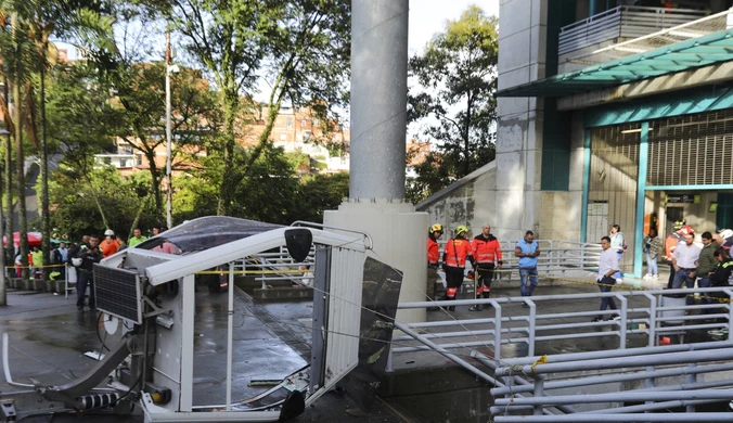 Wypadek w Kolumbii. Kabina kolejki linowej spadła na chodnik