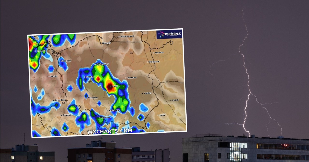  Pierwsze burze wchodzą do Polski. Wiemy, gdzie wkrótce zagrzmi