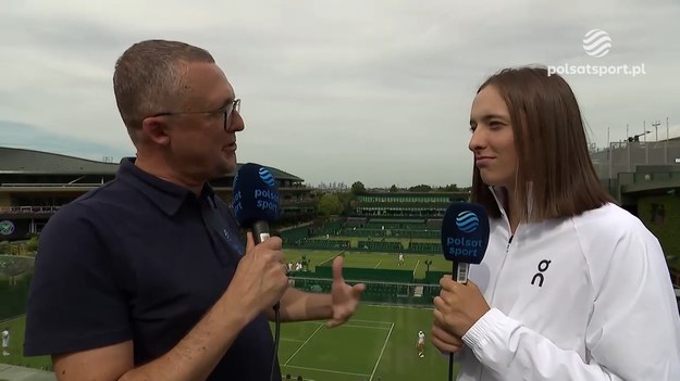 Rozmowa Tomasza Lorka z Igą Świątek przed startem w Wimbledonie.