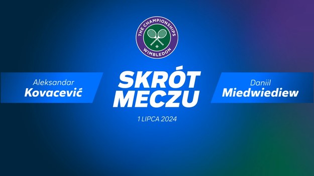 Skrót meczu Aleksandar Kovacević - Daniil Miedwiediew.