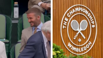 Beckham... a obok on, szaleństwo na Wimbledonie. Publika wstała z miejsc