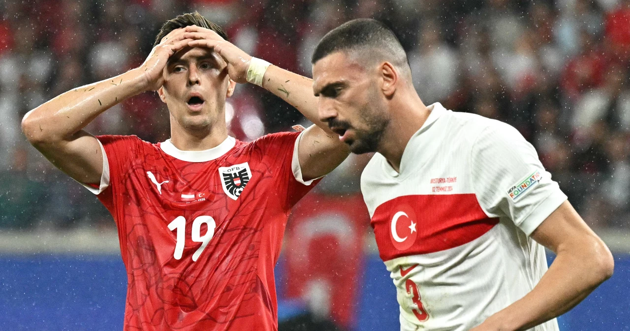Euro 2024. Merih Demiral (z prawej) sprawiał rywalom spore kłopoty podczas meczu Austria - Turcja, natomiast po końcowym gwizdku mówiło się nie tylko o jego umiejętnościach piłkarskich...