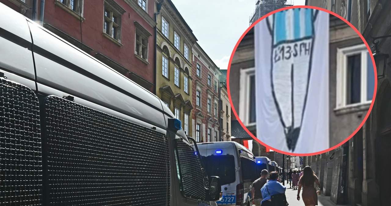 Kibole Wisły Kraków wywiesili skandaliczny transparent