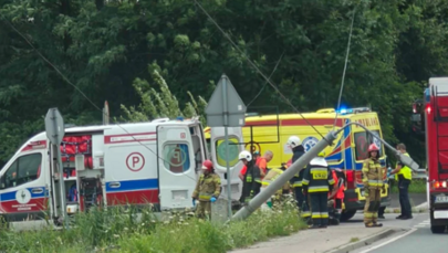 Wypadek po pościgu policyjnym koło Oświęcimia